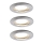 Paulmann 92827 - SET 3xLED/7W IP44 Dimmbares Badezimmer-Einbauleuchte COIN 230V