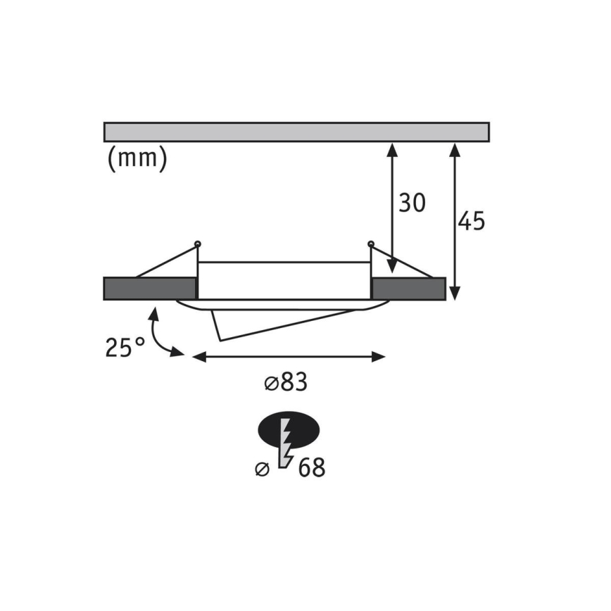 Paulmann 92837 - SET 3x LED/7W IP23 Dimmbare Badezimmereinbauleuchte COIN 230V