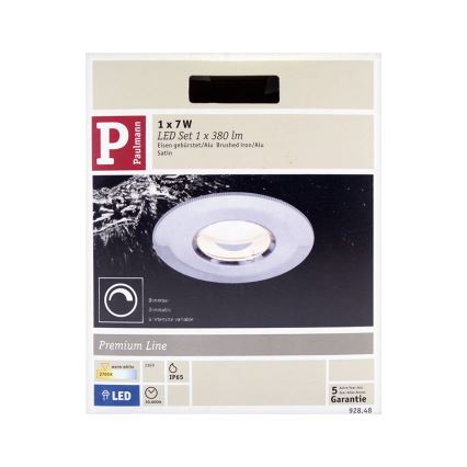 Paulmann 92848 - LED/7W IP65 Badezimmer Einbauleuchte COIN 230V