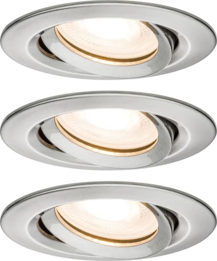 Paulmann 92900 - SET 3xGU10/7W IP65 Dimmbares Badezimmer-Einbauleuchte NOVA 230V