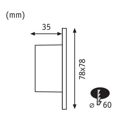 Paulmann 92922 - LED/1,7W Treppenleuchte WAND 230V