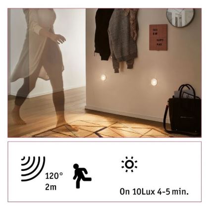 Paulmann 92925 - LED/2,7W Treppenlicht mit Sensor WAND 230V 2700K