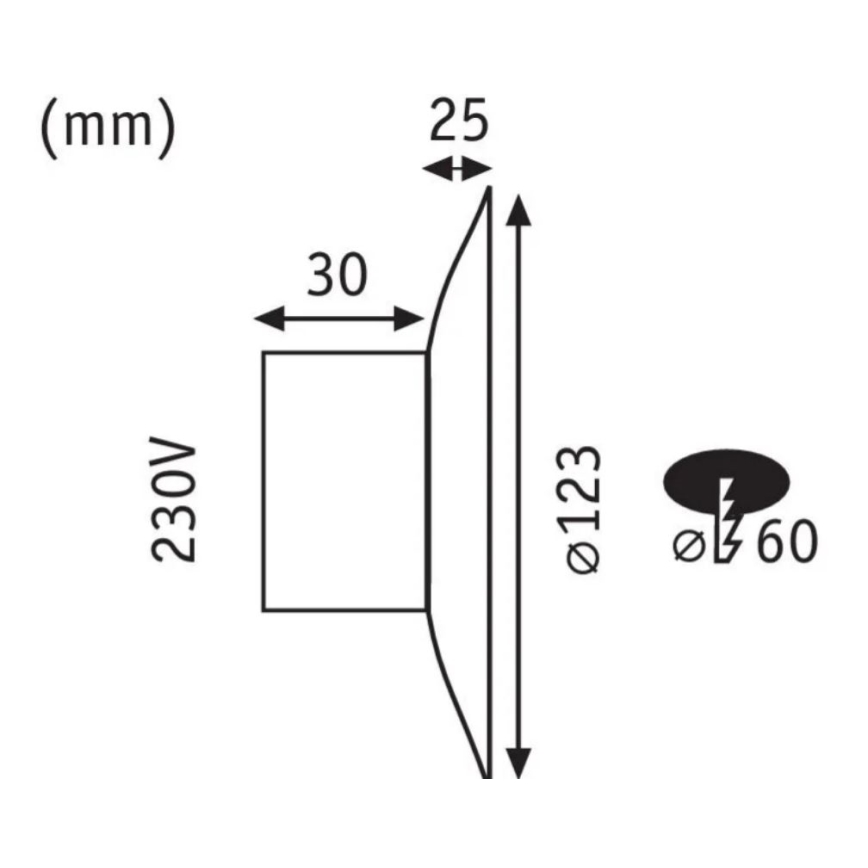 Paulmann 92926 - LED/2W Treppenlicht DEKORATIV 230V