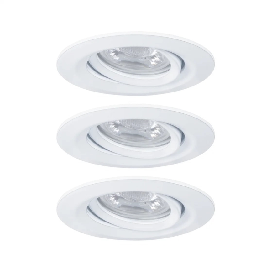 Paulmann 92971 - SET 3x LED/4,2W IP23 Dimmbare Einbauleuchte für Badezimmer NOVA 230V