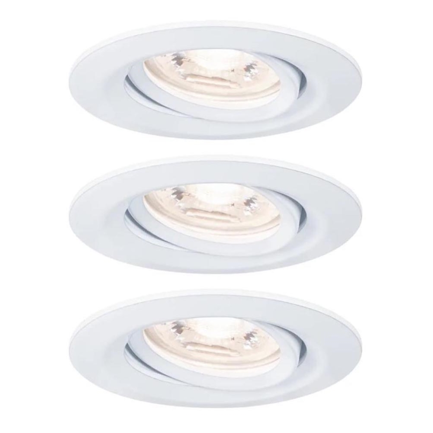 Paulmann 92971 - SET 3x LED/4,2W IP23 Dimmbare Einbauleuchte für Badezimmer NOVA 230V