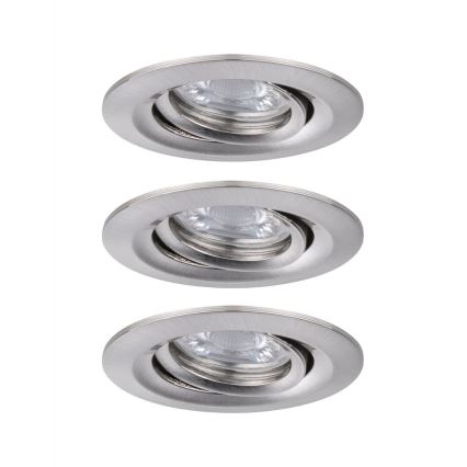 Paulmann 92973 - SET 3xLED/4,2W IP23 Dimmbare Badezimmerleuchte COIN 230V