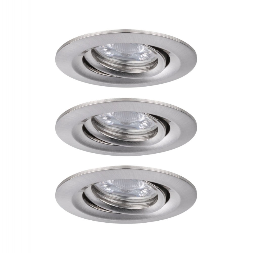Paulmann 92973 - SET 3xLED/4,2W IP23 Dimmbare Badezimmerleuchte COIN 230V