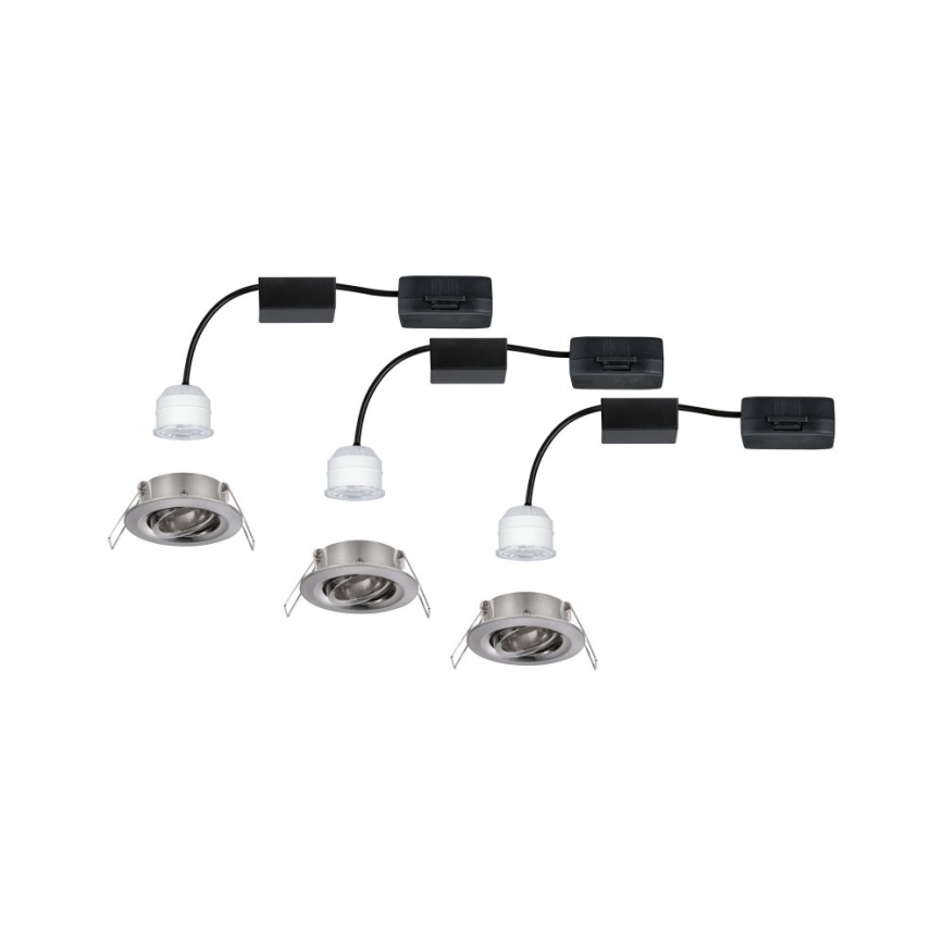 Paulmann 92973 - SET 3xLED/4,2W IP23 Dimmbare Badezimmerleuchte COIN 230V