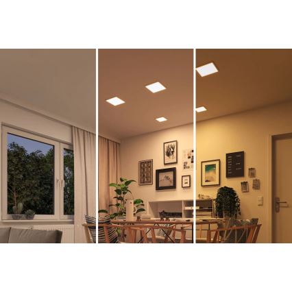 Paulmann 92993 - LED/13W IP44 Badezimmer-Einbauleuchte AREO 230V 2000/3000/4000K 17,5x17,5 cm weiß