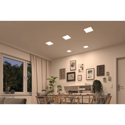 Paulmann 92993 - LED/13W IP44 Badezimmer-Einbauleuchte AREO 230V 2000/3000/4000K 17,5x17,5 cm weiß