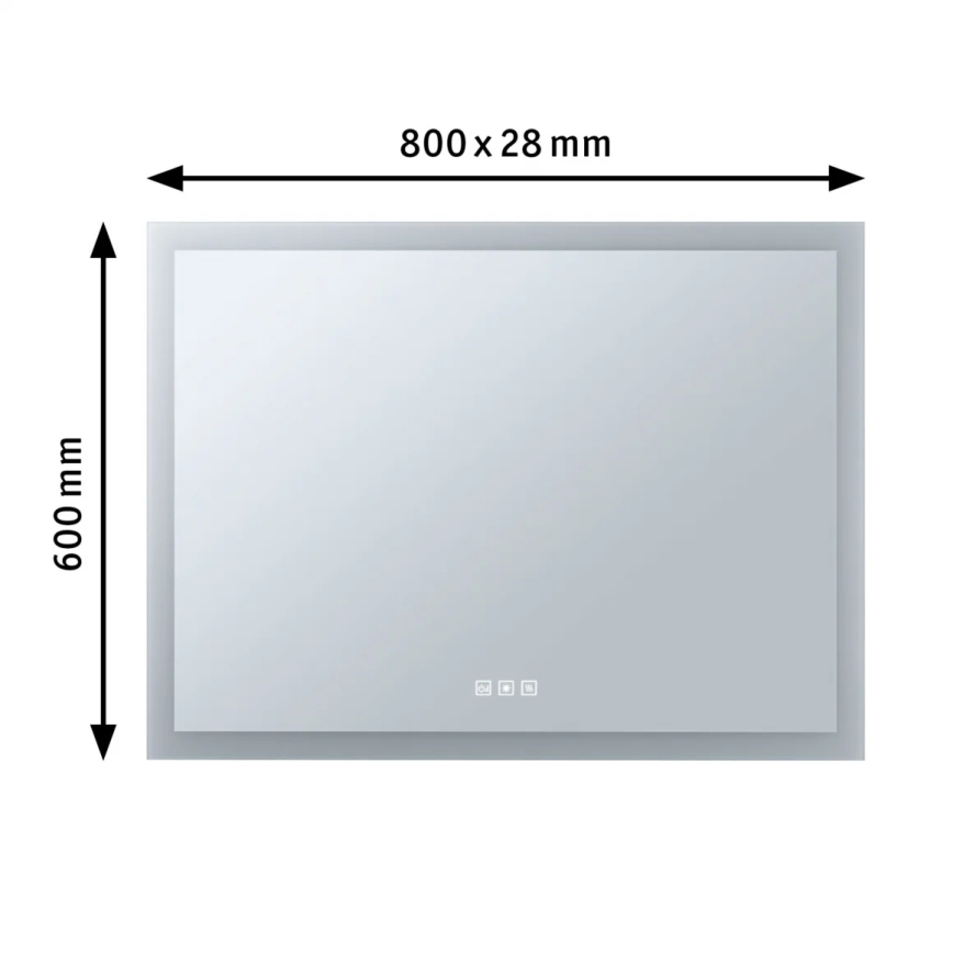 Paulmann 93013 - LED/22W IP44 Dimmbarer beheizter Badezimmerspiegel mit Hintergrundbeleuchtung 230V 2700/4000/6500K