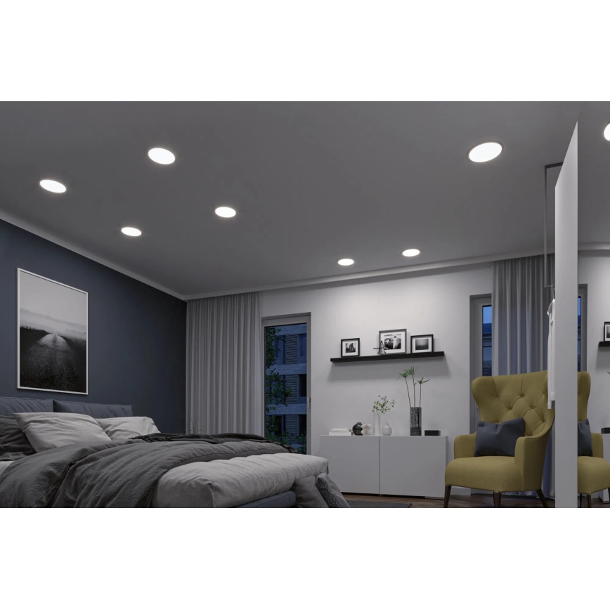 Paulmann 93046 - LED/16W IP44 dimmbar Badezimmer-Einbauleuchte AREO 230V 3000-6500K Ø 23 cm mattchrom