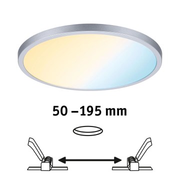 Paulmann 93046 - LED/16W IP44 dimmbar Badezimmer-Einbauleuchte AREO 230V 3000-6500K Ø 23 cm mattchrom