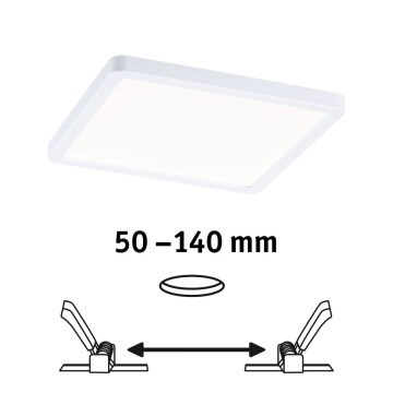 Paulmann 93059 - LED/13W IP44 Dimmbare Badezimmer-Einbauleuchte AREO 230V 17,5x17,5 cm weiß