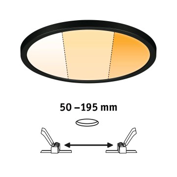 Paulmann 93102 - LED/16W IP44 Dimmbar Badezimmer-Einbauleuchte AREO 230V 2000/3000/4000K Ø 23 cm schwarz