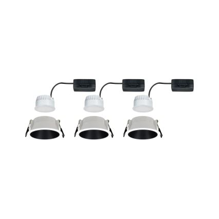 Paulmann 93402 - SET 3xLED/6W IP44 Dimmbares Badezimmer-Einbauleuchte COLE 230V