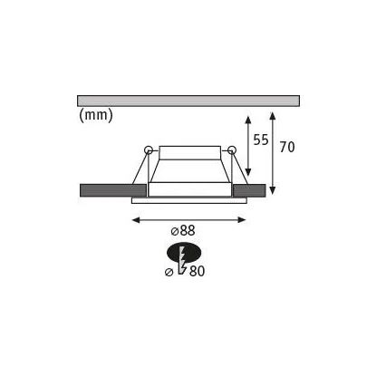 Paulmann 93402 - SET 3xLED/6W IP44 Dimmbares Badezimmer-Einbauleuchte COLE 230V