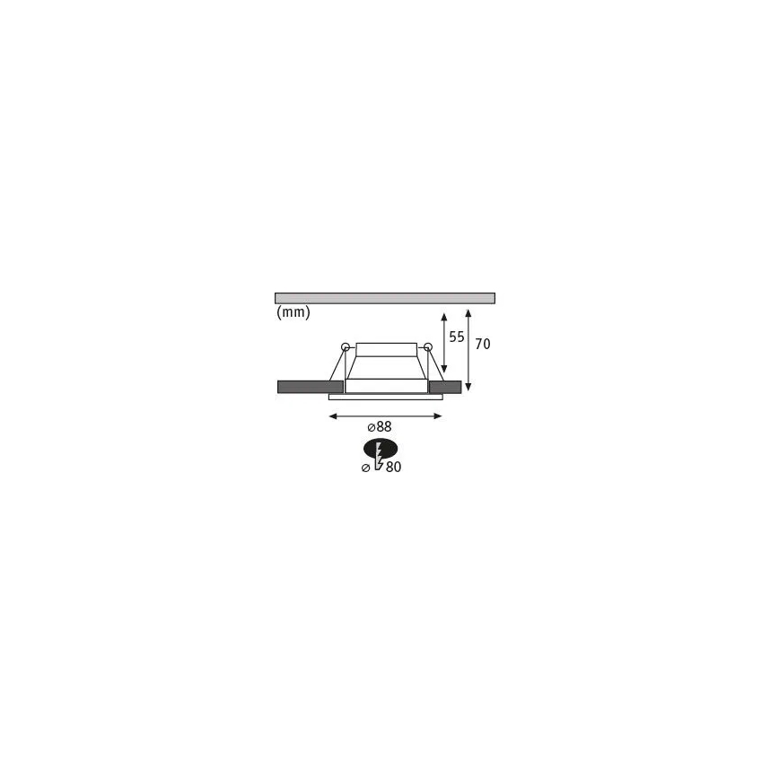 Paulmann 93402 - SET 3xLED/6W IP44 Dimmbares Badezimmer-Einbauleuchte COLE 230V
