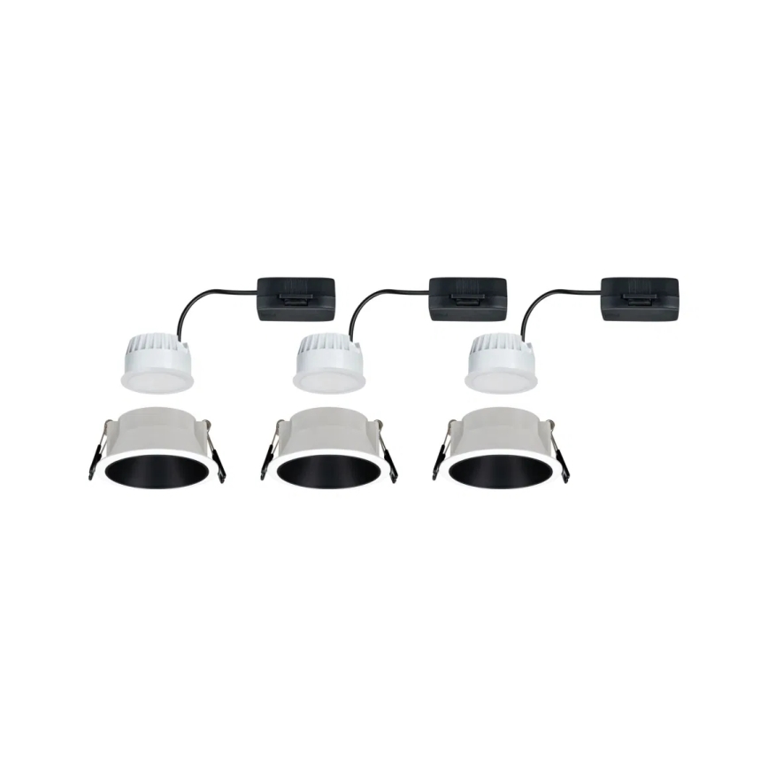 Paulmann 93402 - SET 3xLED/6W IP44 Dimmbare Einbauleuchte für Badezimmer COLE 230V