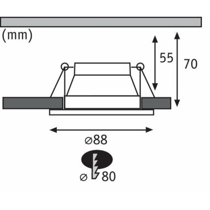 Paulmann 93404 - SADA 3xLED/6,5W IP44 Dimmbare Badezimmer-Einbauleuchte COLE 230V