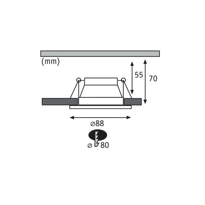 Paulmann 93404 - SADA 3xLED/6,5W IP44 Dimmbare Badezimmer-Einbauleuchte COLE 230V