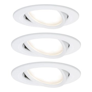 Paulmann 93449 - SET 3xLED/6,5W IP23 Badezimmer-Einbauleuchte NOVA 230V