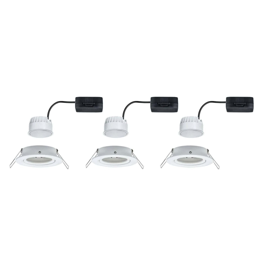 Paulmann 93449 - SET 3xLED/6,5W IP23 Badezimmer-Einbauleuchte NOVA 230V