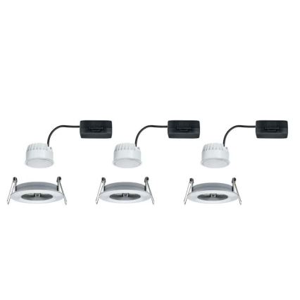 Paulmann 93462 - SET 3xLED/6W IP44 Badezimmer-Einbauleuchte NOVA 230V