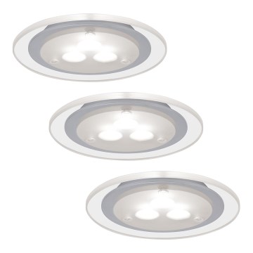 Paulmann 93543 - SET 3xLED/3W Einbauleuchte MICRO LINE 230V