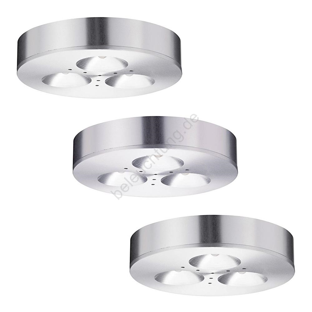 Paulmann 93546 - SET 3xLED/3W Badezimmer Einbauleuchte PLANE 230V