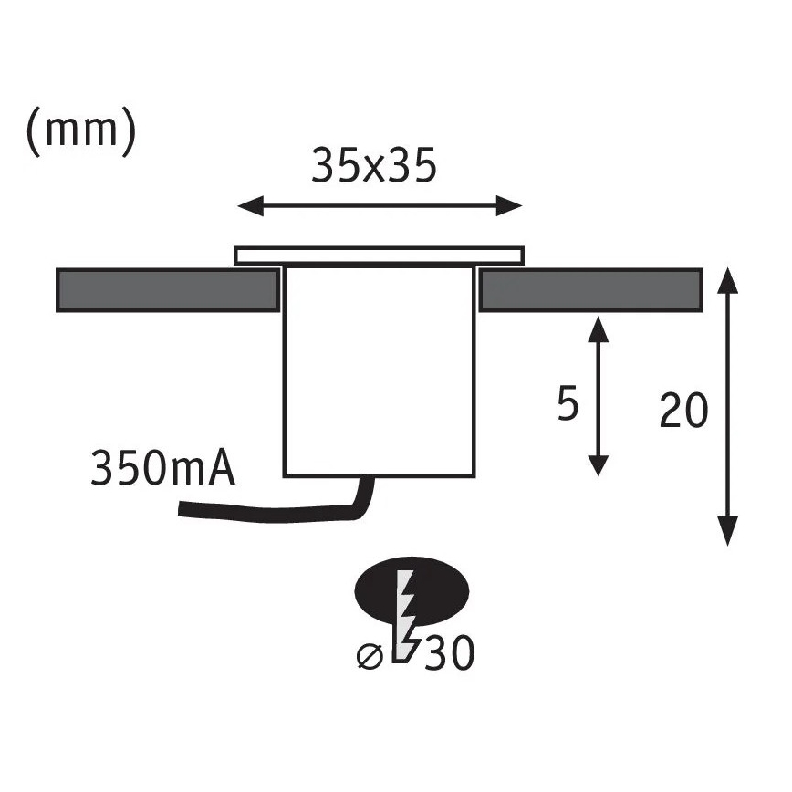 Paulmann 93550 - SET 5x LED/1W Vitrinenbeleuchtung MICRO LINE MINI 230V