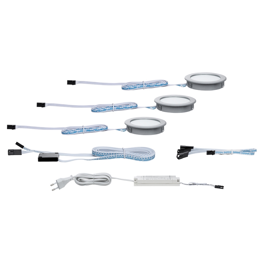 Paulmann 93560 - SET 3x LED Einbauleuchte MICRO LINE 3xLED/2,6W/230V/12V