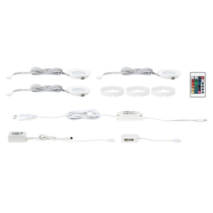 Paulmann 93568 - SET 3x LED Untersichtsleuchte PLATY 3xLED/1W/230V/12V