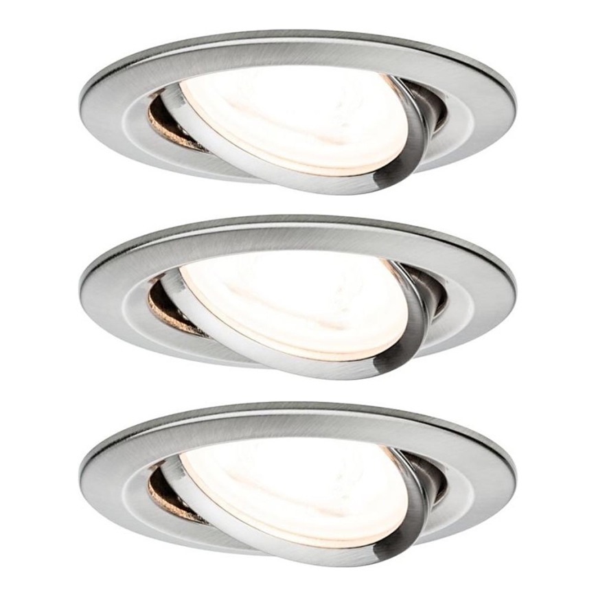 Paulmann 93652 - SET 3x LED GU10/6,1W IP23 Badezimmer-Einbauleuchte 230V