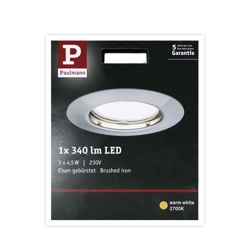 Paulmann 93659 - LED GU10/4,5W Einbaubeleuchtung COIN 230V