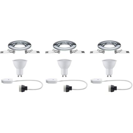 Paulmann 93853 - SET 3xLED-GU10/4,5W Einbaubeleuchtung STARR 230V