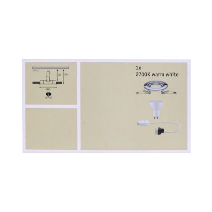 Paulmann 93856 - LED Einbauleuchte 1xGU10/4,5W/230V