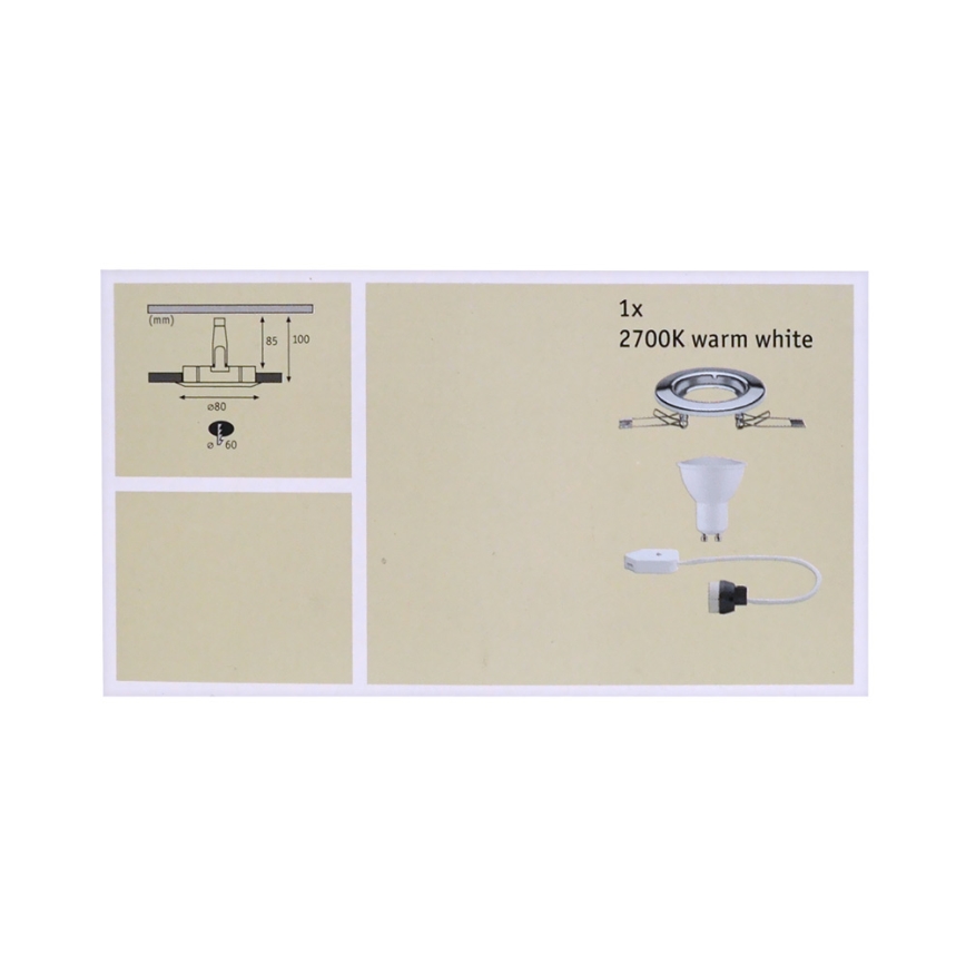 Paulmann 93856 - LED Einbauleuchte 1xGU10/4,5W/230V