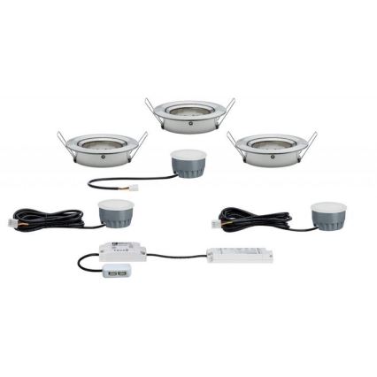 Paulmann 93937 - SET 3x LED/6W IP23 Dimmbare Badeinbauleuchte SMART HOME COIN 230V 2000-2700K