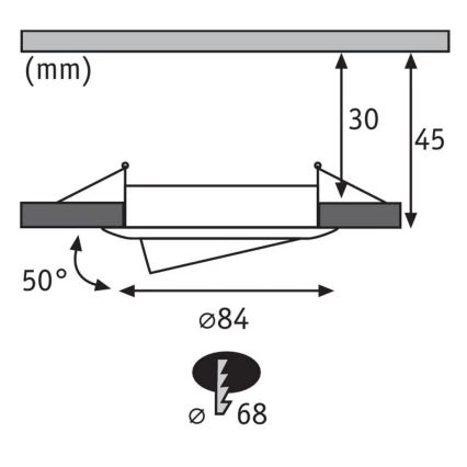 Paulmann 93940 -SET 3x LED RGBW/2W IP23 Dimmbare Einbauleuchte für Badezimmer 230V