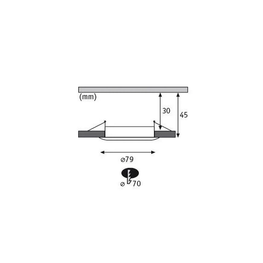 Paulmann 93976 - SET 3xLED/6,8W IP44 Einbauleuchte für Badezimmer COIN 230V