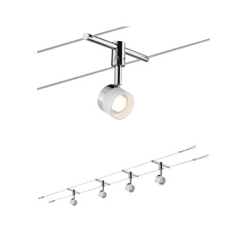 Paulmann 94080 - SET 4xLED/4,8W Einbaustrahler für Seilsystem STAGE 230V glänzender Chrom