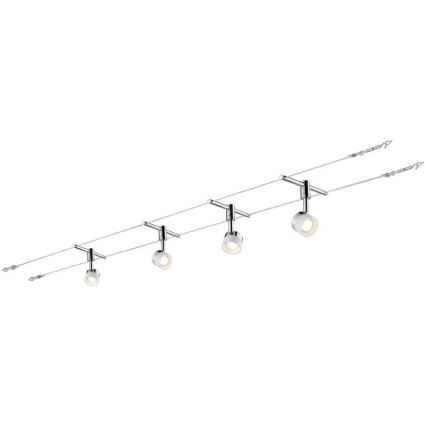 Paulmann 94080 - SET 4xLED/4,8W Strahler für Schienensystem STAGE 230V glänzendes Chrom