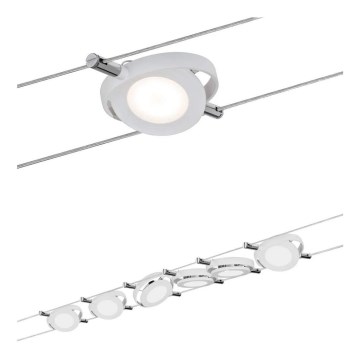 Paulmann 94106 - SET 6xLED/4W Einbauleuchte für Seilsystem ROUNDMAC 230V Weiß