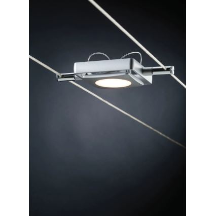 Paulmann 94107 - SET 4xLED/4,3W Spot für Seilsystem MAC 230V mattchrom