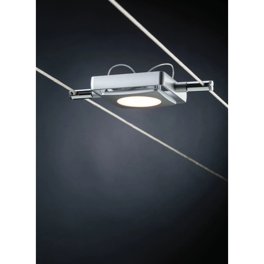 Paulmann 94107 - SET 4xLED/4,3W Spot für Seilsystem MAC 230V mattchrom