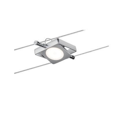 Paulmann 94107 - Set 4xLED/4,3W Komplettes Seilsystem MAC 230V mattchrom