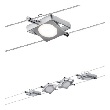 Paulmann 94107 - SET 4xLED/4,3W Spot für Seilsystem MAC 230V mattchrom