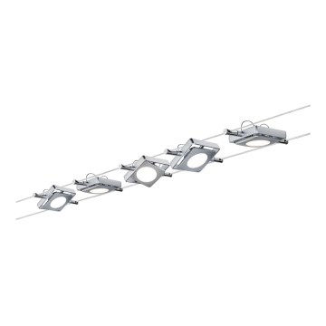 Paulmann 94108 - SET 5xLED/4,3W Einbauleuchte für Seilsystem MAC 230V mattchrom