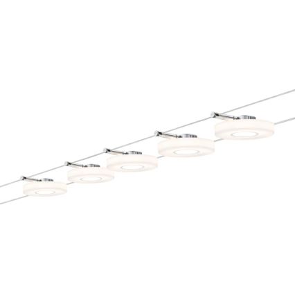 Paulmann 94109 - SET 5xLED/4,3W Komplettes Seilsystem MAC 230V weiß